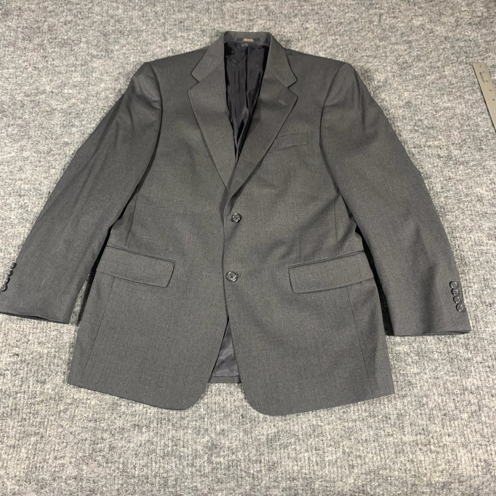 Hart Schaffner Marx Blazer Mens 40 Grey Premium Classics Sports Coat Business